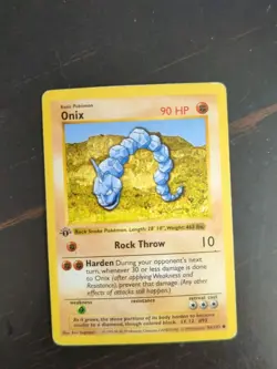 1999 1st Edition Onix 56/102 Pokemon Base Set Shadowless - Image 1