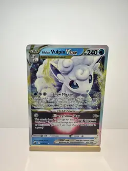 Alolan Vulpix VSTAR 034/195 Holo VSTAR Rare Silver Tempest Pokemon Near Mint - Image 1