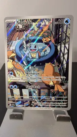 Pokemon Squirtle 148/142 Sv07 Stellar Crown Full Art Holo 60 HP Illustration Ra… - Image 1