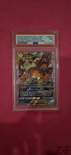 Pokemon Reshiram & Charizard GX SM201 SM Black Star Promo Holo PSA Graded - Image 1