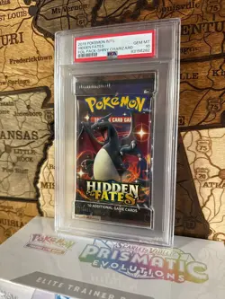 2019 Pokemon Int'l Hidden Fates Foil Pack Shiny Charizard PSA 10 - Image 2