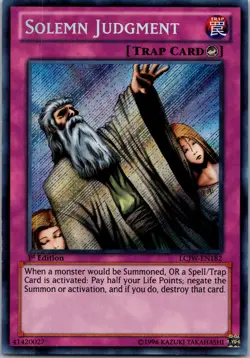 Yugioh Solemn Judgment LCYW-EN152 1st Edition Secret Rare NM - Image 1