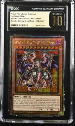 2024 1ST ED QUARTER CENTURY SECRET RARE YUBEL THE ULTIMATE NIGHTMARE PRISTINE 10 - Image 1