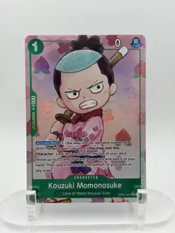 One Piece Kouzuki Momonosuke OP01-041 (PRB01) Alt Art Parallel NM ENGLISH - Image 1