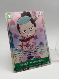 One Piece Kouzuki Momonosuke OP01-041 (PRB01) Alt Art Parallel NM ENGLISH - Image 2