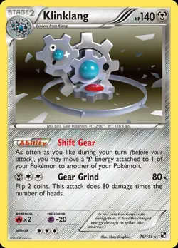 Pokemon Klinklang (76/141) Black & White LP HOLO - Image 1