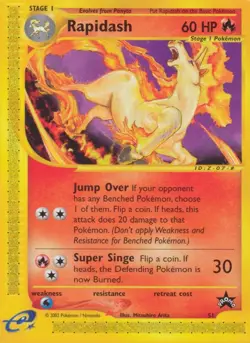 Pokemon Rapidash (51/58) Wizards Black Star Promos NM - Image 1