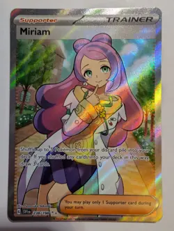 Pokemon TCG Miriam Scarlet & Violet Trainer Holo Ultra Rare Card 238/198 - Image 1