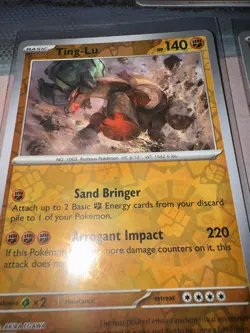 3x Pokemon Shiny Cards Garganacl 104/182, Ting-lu 109/182 And Mienfoo 096/182 - Image 3