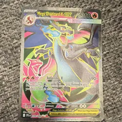 Pokemon Mega Charizard X EX 109/094 Me02: Phantasmal Flames Full Art Holo - Image 1