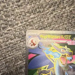 Pokemon Mega Charizard X EX 109/094 Me02: Phantasmal Flames Full Art Holo - Image 5