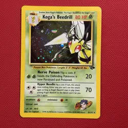 Pokemon Vintage Koga's Beedrill 9/132 Gym Challenge Unlimited Holo Rare Wotc - Image 1