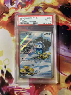 PSA 10 Piplup 098/094 Pokemon TCG Phantasmal Flames Illustration Rare GEM MINT - Image 1