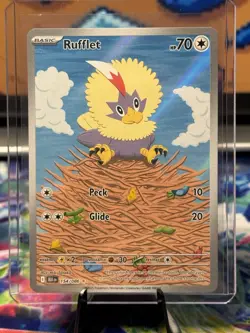Rufflet Illustration Rare SV: Black Bolt 154/086 NM Pokemon TCG - Image 1