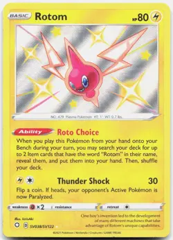 Rotom SV038/SV122 Shiny Rare Shining Fates Shiny Vault Pokemon MP - Image 1