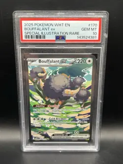 Pokemon Bouffalant ex 170/086 Sv: White Flare Illustration Rare Holo PSA 10 - Image 1