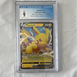 2021 Pokemon Black Star Promos Pikachu V SWSH061 CGC 9 Mint - Image 1