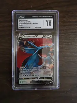Pokemon -Salamence V - 143/189 -Darkness Ablaze - CGC 10 - PUDKA143 - Image 1