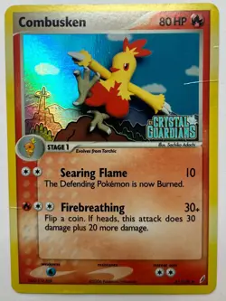 Pokemon Combusken Crystal Guardians 31/100 Uncommon Reverse Holo STAMPED - Image 1