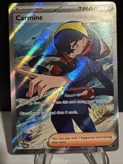 Pokemon TCG Carmine Full Art Trainer Twilight Masquerade Ultra Rare Holo - Image 1