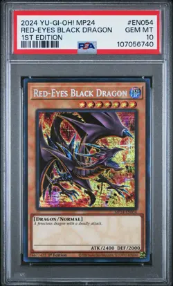 2024 YU-GI-OH! MP24-25TH ANNIV TIN: DUELING MIRRORS RED-EYES BLACK DRAGON PSA 10 - Image 1