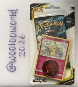 Pokemon TCG Sun and Moon Team Up Mimikyu Promo Blister Pack Booster SM163 Sealed - Image 1