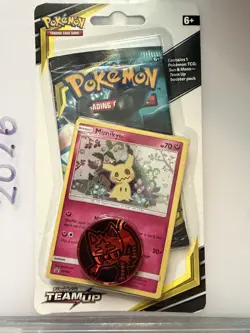 Pokemon TCG Sun and Moon Team Up Mimikyu Promo Blister Pack Booster SM163 Sealed - Image 3