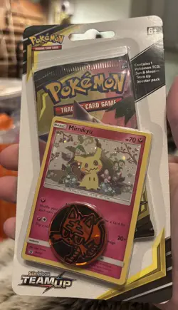 Pokemon TCG Sun and Moon Team Up Mimikyu Promo Blister Pack Booster SM163 Sealed - Image 4