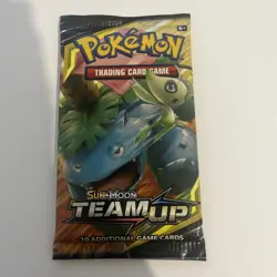 Pokemon Sun and Moon Team Up Booster Pack New Sealed Venusaur Artwork - Image 1