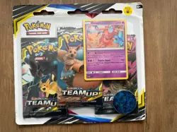 Pokemon Sun & Moon Team Up Deoxys 3-Pack Booster Blister Factory Sealed - Image 1