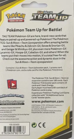 Pokemon Team Up Blister Pack Mimikyu SM163 Sealed Sun & Moon Booster Rare - Image 4