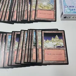 Lot of 71 Magic The Gathering MTG - Ice Age - Mountain Land Cards with Box NM/M - Image 2