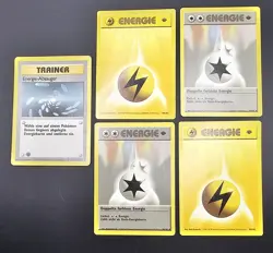 1999 Pokemon 1ST EDITION GERMAN Base Set ENERGY Cards & Trainer Lot Of 5 WotC MP - Image 1