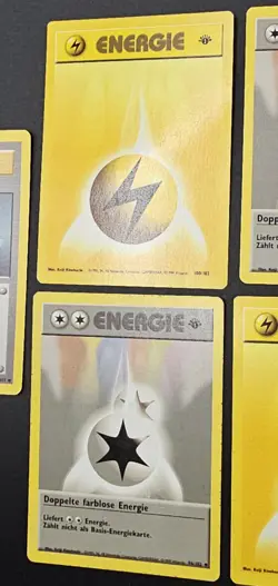 1999 Pokemon 1ST EDITION GERMAN Base Set ENERGY Cards & Trainer Lot Of 5 WotC MP - Image 3