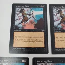 Lot of 5 Withering Boon Mirage 1996 Magic The Gathering MTG Cards NM Free Ship - Image 2
