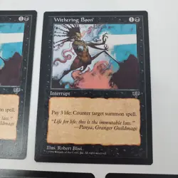 Lot of 5 Withering Boon Mirage 1996 Magic The Gathering MTG Cards NM Free Ship - Image 3