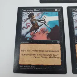 Lot of 5 Withering Boon Mirage 1996 Magic The Gathering MTG Cards NM Free Ship - Image 4