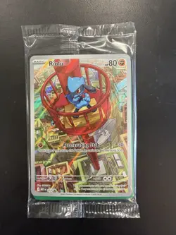 Pokemon TCG Riolu 010 Mega Evolution Black Star Promo Holo Card Sealed - Image 1