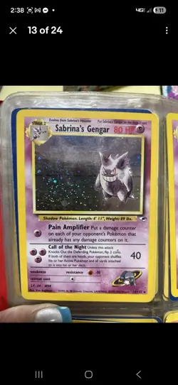 Pokemon TCG Sabrina's Gengar Card 14/132 Gym Challenge Holo Rare 80 HP English - Image 1