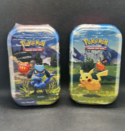 2x Pokemon TCG Ascended Heroes Mini Tins Riolu/Darumaka Tepig/Pikachu Sealed - Image 1