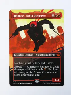 Raphael, Ninja Destroyer [Borderless] #218 ~ MTG TMNT ~ Mythic ~ Mint - Image 1