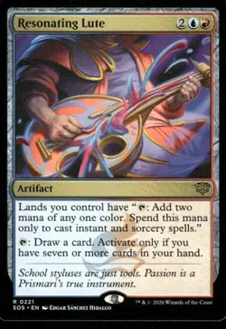 MTG Resonating Lute Secrets of Strixhaven 0221 NM Rare Artifact Izzet UR - Image 1