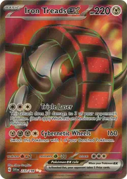 Pokemon Card Iron Treads Scarlet and Violet Base Ultra Rare Full Art EX 233/198 - Image 1