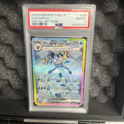 PSA 10 Glaceon EX 206/187 SAR - Japanese - Graded Pokemon Card - Image 1