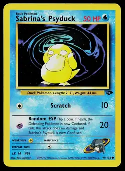 Pokemon Card Gym Challenge Sabrina's Psyduck 99/132 Common - Image 1