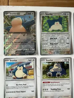 Assorted Pokemon Snorlax Art Lot 14 Cards NM Pokemon Go Holo, Coins, Tin - Image 2