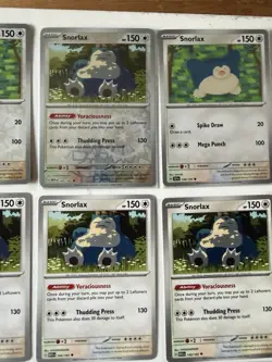 Assorted Pokemon Snorlax Art Lot 14 Cards NM Pokemon Go Holo, Coins, Tin - Image 3