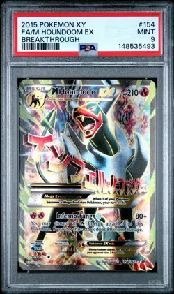 M Houndoom EX Full Art #154/162 Pokemon BREAKThrough PSA 9 - Image 1