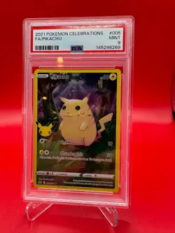2021 POKEMON CELEBRATIONS #005 FULL ART/PIKACHU PSA 9 - Image 1