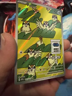 Pokemon Pidgey 207/197 Illustration Rare Holo Card Obsidian Flames Mint - Image 2